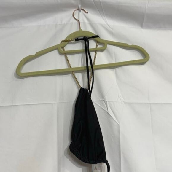 PQ Swim Black Gwen Chain Bikini Top Sz M NWT - Picture 6 of 9